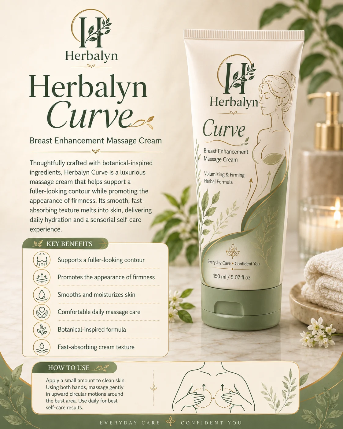 Herbalyn Curve product description poster